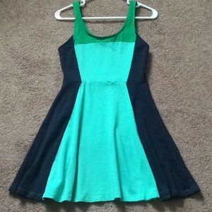 Express Color-Block Skater Dress